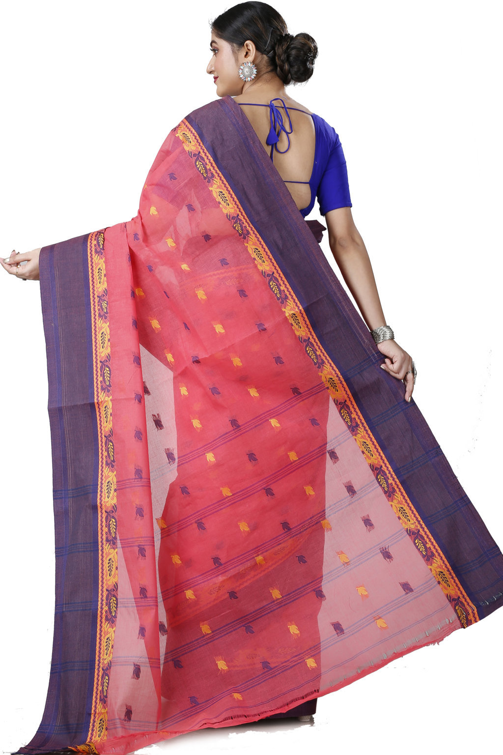 Purple Pure Cotton Provati Tant Saree (1075)